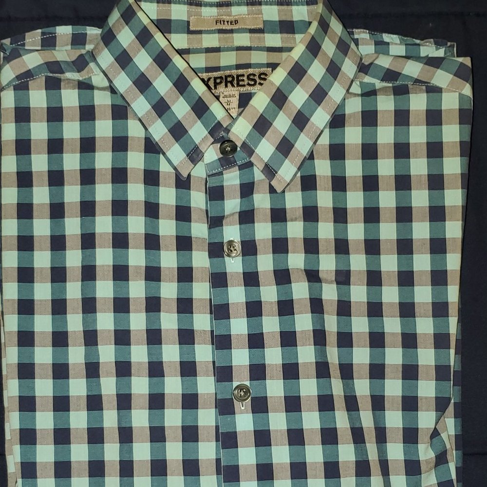 EXPRESS PLAID BUTTON DOWN SHIRT